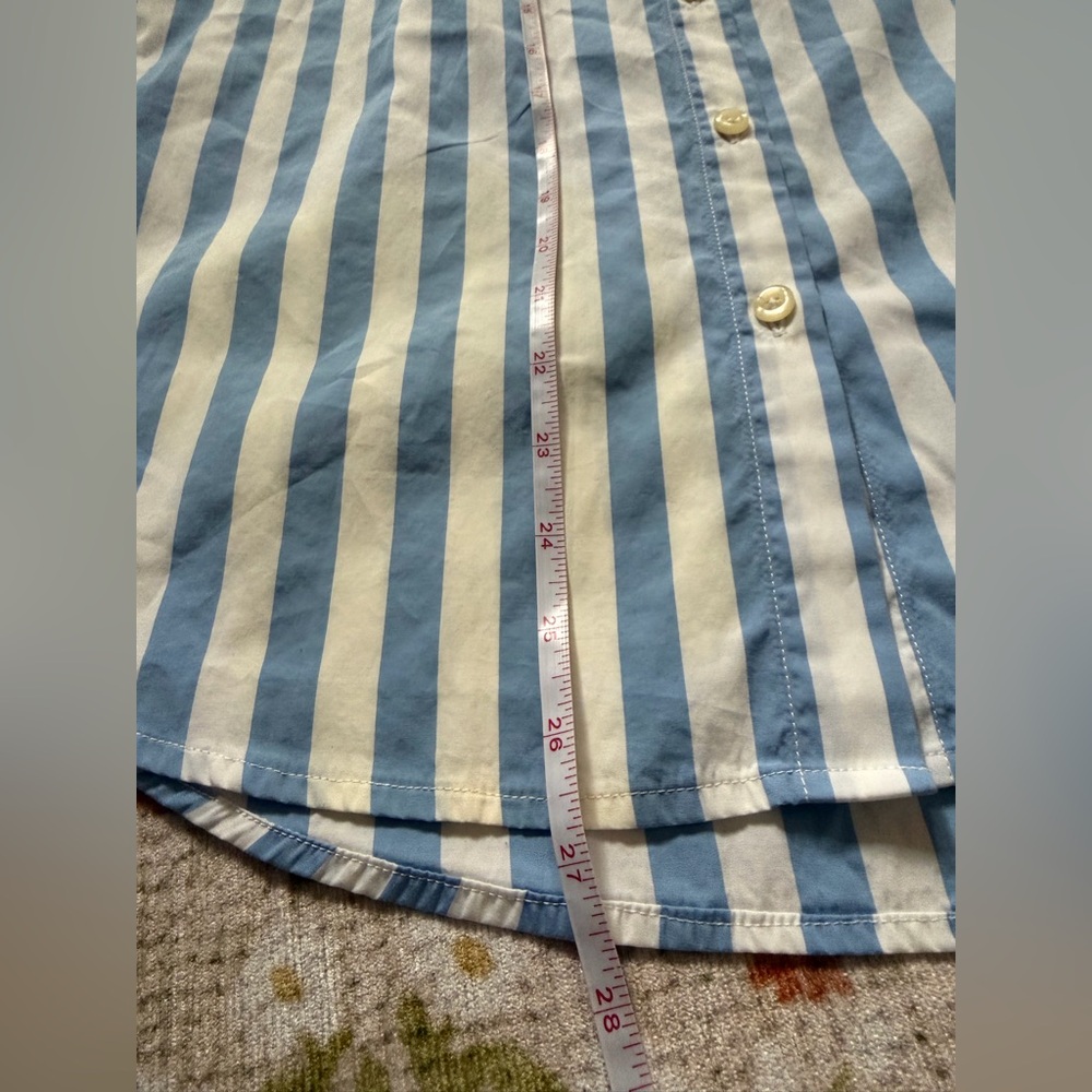 KULE The Hutton Shirt White & Blue Striped Button Down Long Sleeve Cotton, XS - Picture 8 of 11